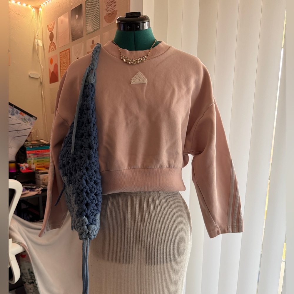 Adidas Blush Crop Top Sweatshirt